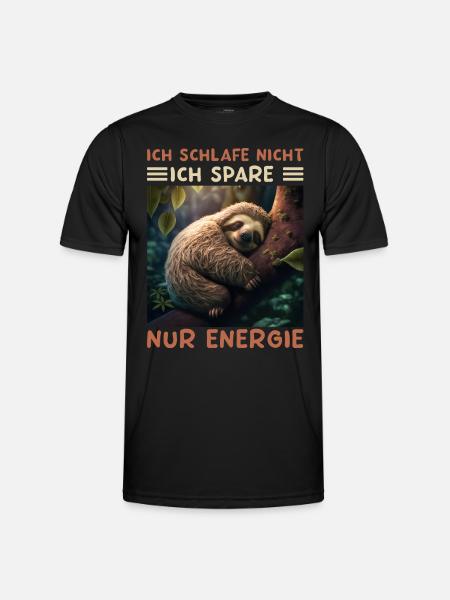 Ich Schlafe Nicht Ich Spare Energie - Männer Funktions-T-Shirt - Schwarz