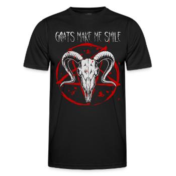 Satanist Baphomet Satanismus - Männer Funktions-T-Shirt - Schwarz - Vorne - AI Model Male 178 dark (178cm)