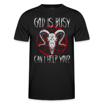 Satanist Baphomet Satanismus - Männer Funktions-T-Shirt - Schwarz - Vorne - AI Model Male 178 dark (178cm)