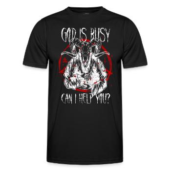 Satanist Baphomet Satanismus - Männer Funktions-T-Shirt - Schwarz - Vorne - AI Model Male 178 dark (178cm)