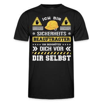 Safety Manager Sicherheitsbeauftragter - Männer Funktions-T-Shirt - Schwarz - Vorne - AI Model Male 178 dark (178cm)