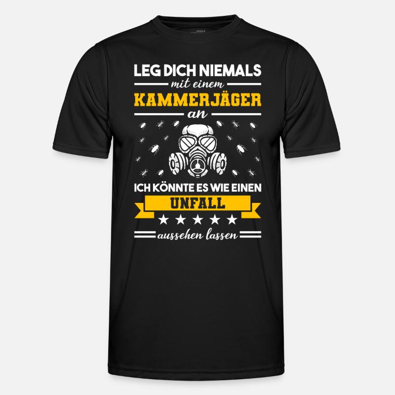 Kammerjäger Schädlingsbekämpfer - Männer Funktions-T-Shirt - Schwarz