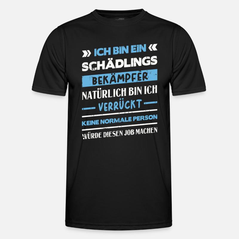Kammerjäger Schädlingsbekämpfer - Männer Funktions-T-Shirt - Schwarz