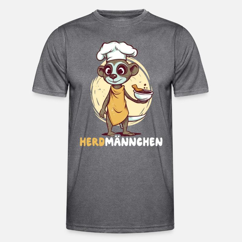 Herdmännchen Erdmännchen Koch Männer Funktions-T-Shirt