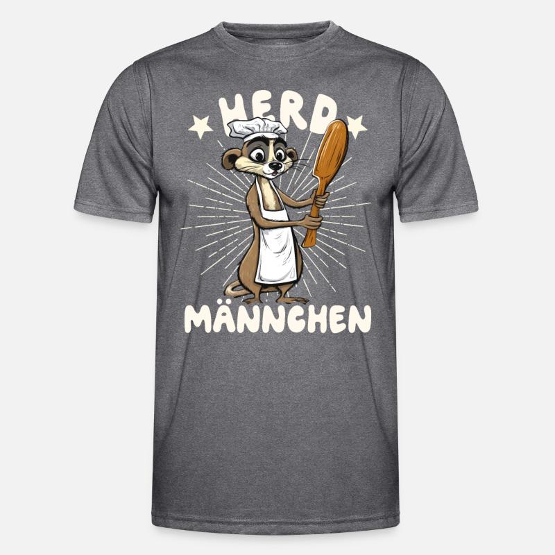 Herdmännchen Erdmännchen Koch Männer Funktions-T-Shirt