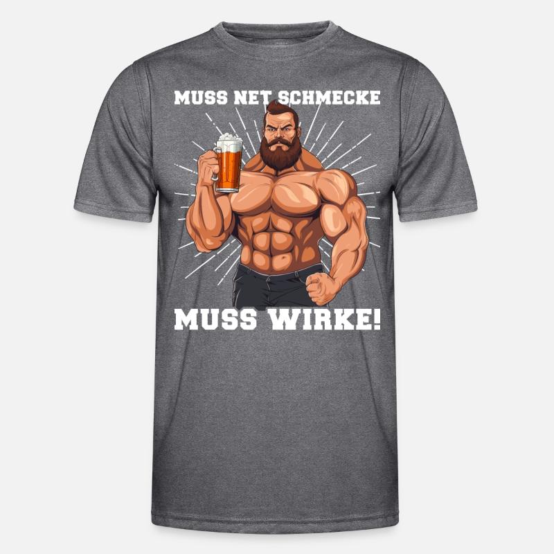 Bodybuilder Must Taste Net Must Work Men's Functional T-Shirt