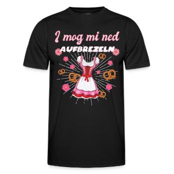 I Mog Mi Ned Aufbrezeln Dirndl - Männer Funktions-T-Shirt - Schwarz - Vorne - AI Model Male 178 dark (178cm)