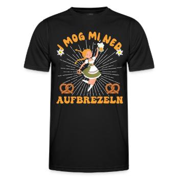 I Mog Mi Ned Aufbrezeln Dirndl - Männer Funktions-T-Shirt - Schwarz - Vorne - AI Model Male 178 dark (178cm)