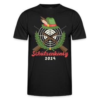 Schützenkönig 2024 - Männer Funktions-T-Shirt - Schwarz - Vorne - AI Model Male 178 dark (178cm)