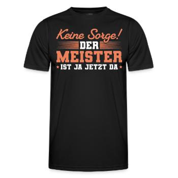 Fortbildung bestanden Meisterprüfung Meister - Männer Funktions-T-Shirt - Schwarz - Vorne - AI Model Male 178 dark (178cm)