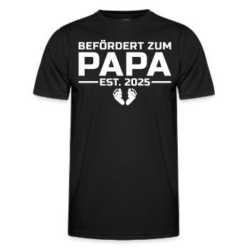Werdender Papa 2025 - Männer Funktions-T-Shirt - Schwarz - Vorne - AI Model Male 178 dark (178cm)