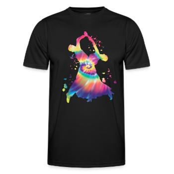 Danse de salon Valse viennoise - T-shirt sport Homme - noir - Devant - AI Model Male 178 dark (178cm)