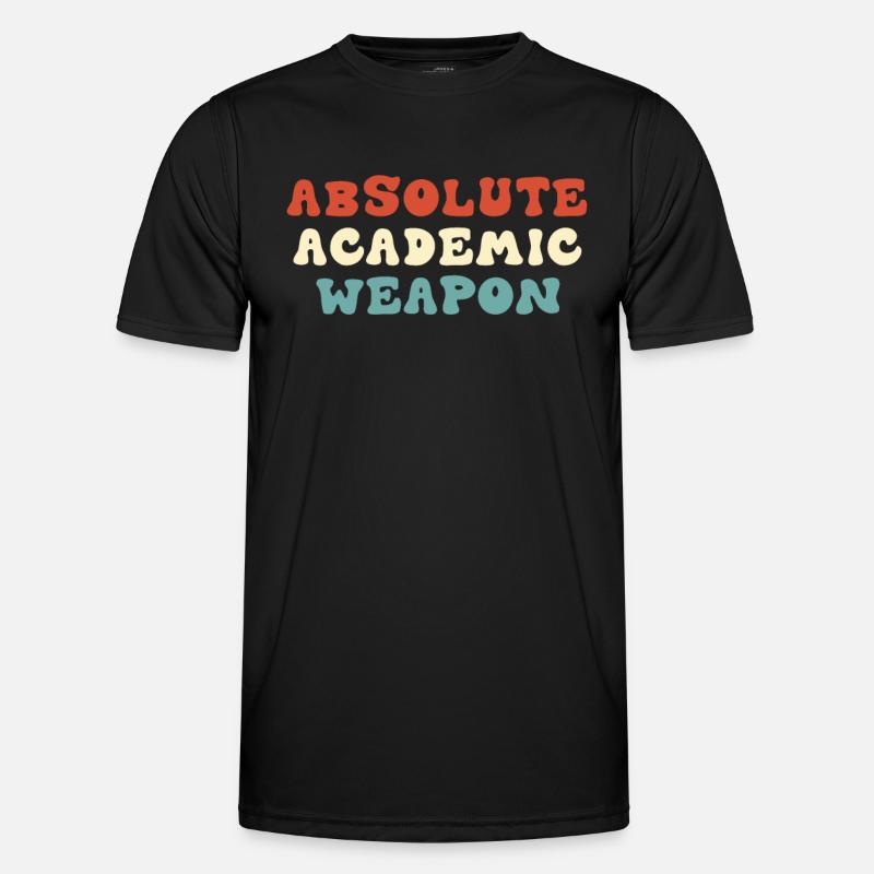 Studenten Absolute Academic Weapon - Männer Funktions-T-Shirt - Schwarz