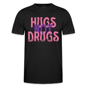 Umarmungen Statt Drogen - Männer Funktions-T-Shirt - Schwarz - Vorne - AI Model Male 178 dark (178cm)