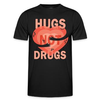 Umarmungen Statt Drogen - Männer Funktions-T-Shirt - Schwarz - Vorne - AI Model Male 178 dark (178cm)