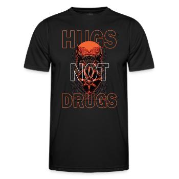 Umarmungen Statt Drogen - Männer Funktions-T-Shirt - Schwarz - Vorne - AI Model Male 178 dark (178cm)