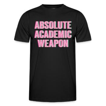 Studenten Absolute Academic Weapon - Männer Funktions-T-Shirt - Schwarz - Vorne - AI Model Male 178 dark (178cm)