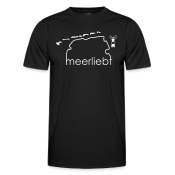Meerliebt Ostfriesland Ostriesische Inseln - Männer Funktions-T-Shirt - Schwarz - Vorne - AI Model Male 178 dark (178cm)