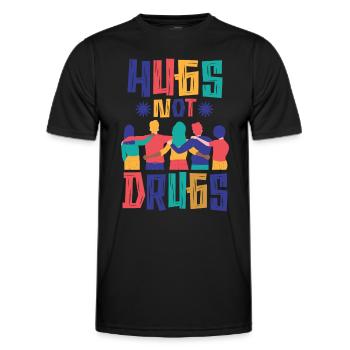 Umarmungen Statt Drogen - Männer Funktions-T-Shirt - Schwarz - Vorne - AI Model Male 178 dark (178cm)