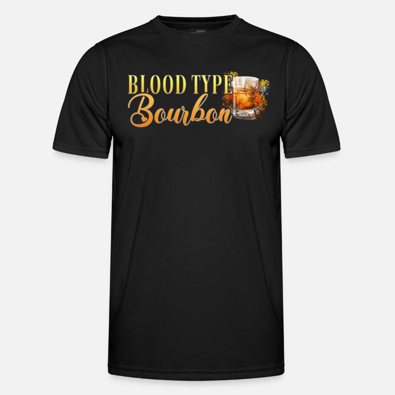 Blood type Bourbon Cocktail Bartender Men's Functional T-Shirt