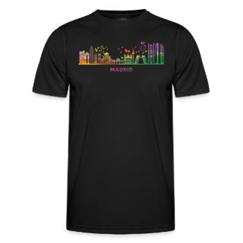 Madrid Skyline Madrid - Männer Funktions-T-Shirt - Schwarz - Vorne - AI Model Male 178 dark (178cm)