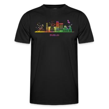 Dublin Skyline Dublin - Men's Functional T-Shirt - black - Front - AI Model Male 178 dark (178cm)