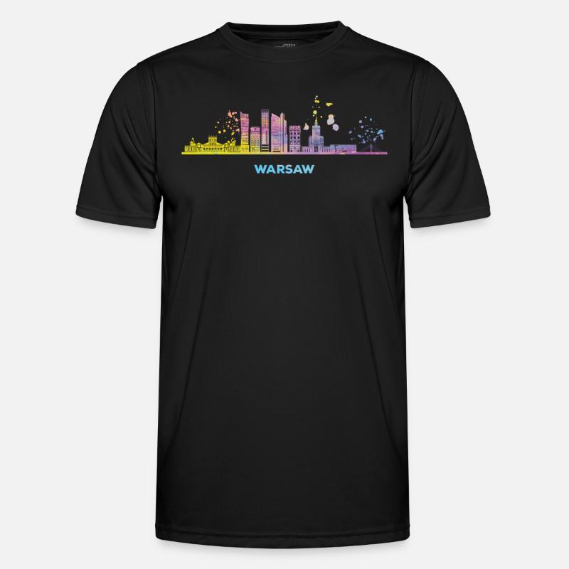 Varsovie Skyline Varsovie T-shirt sport Homme