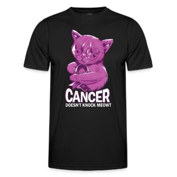 Cancer defeats testicular cancer - Men's Functional T-Shirt - black - Front - AI Model Male 178 dark (178cm)