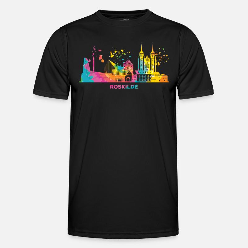 Roskilde Skyline Roskilde - Men's Functional T-Shirt - black