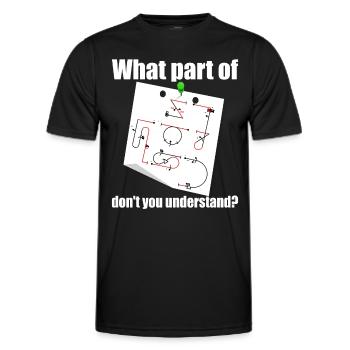 Which part of the Aresti aerobatic maneuvers - Men's Functional T-Shirt - black - Front - AI Model Male 178 dark (178cm)