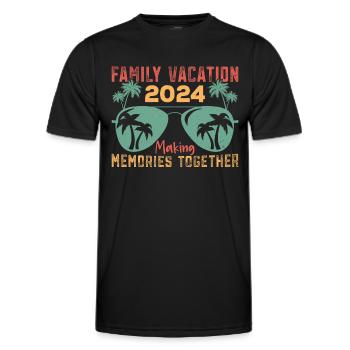 Sommerurlaub Familienurlaub - Männer Funktions-T-Shirt - Schwarz - Vorne - AI Model Male 178 dark (178cm)