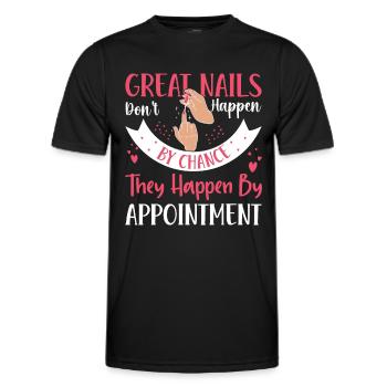 Les beaux ongles ne sont pas le fruit du hasard - T-shirt sport Homme - noir - Devant - AI Model Male 178 dark (178cm)