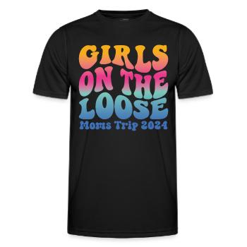 Girls On The Loose Moms Trip 2024 (en anglais seulement) - T-shirt sport Homme - noir - Devant - AI Model Male 178 dark (178cm)