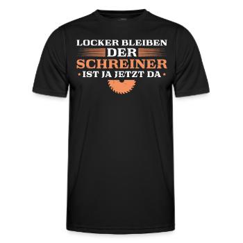 Tischler Spruch Holzmechaniker Schreiner - Männer Funktions-T-Shirt - Schwarz - Vorne - AI Model Male 178 dark (178cm)