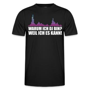 DJ Weil ich es kann Discjockey - Männer Funktions-T-Shirt - Schwarz - Vorne - AI Model Male 178 dark (178cm)
