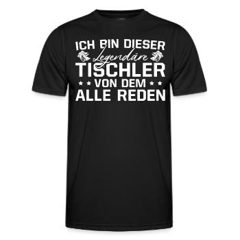Schreiner Handwerker Legendärer Tischler - Männer Funktions-T-Shirt - Schwarz - Vorne - AI Model Male 178 dark (178cm)