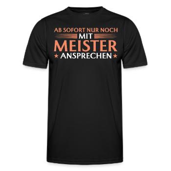 Meister Abschluss bestandene Meisterprüfung - Männer Funktions-T-Shirt - Schwarz - Vorne - AI Model Male 178 dark (178cm)