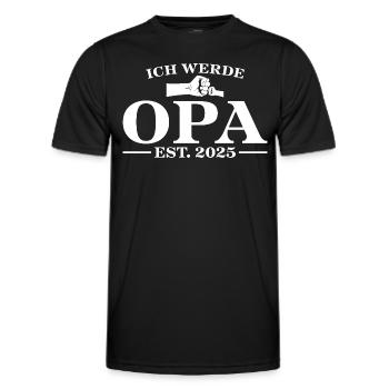 Ich werde Opa 2025 - Männer Funktions-T-Shirt - Schwarz - Vorne - AI Model Male 178 dark (178cm)