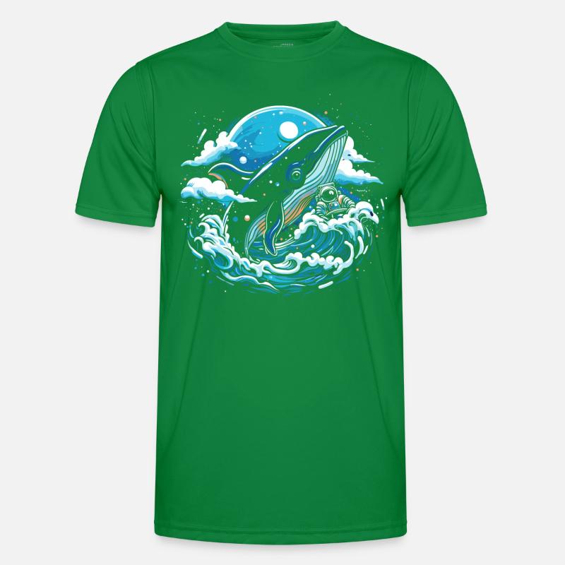 Space Whale Imagination Men's Functional T-Shirt