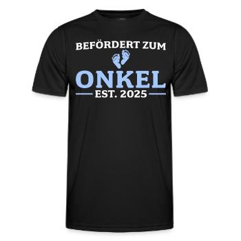 Onkel 2025 Babyparty - Männer Funktions-T-Shirt - Schwarz - Vorne - AI Model Male 178 dark (178cm)