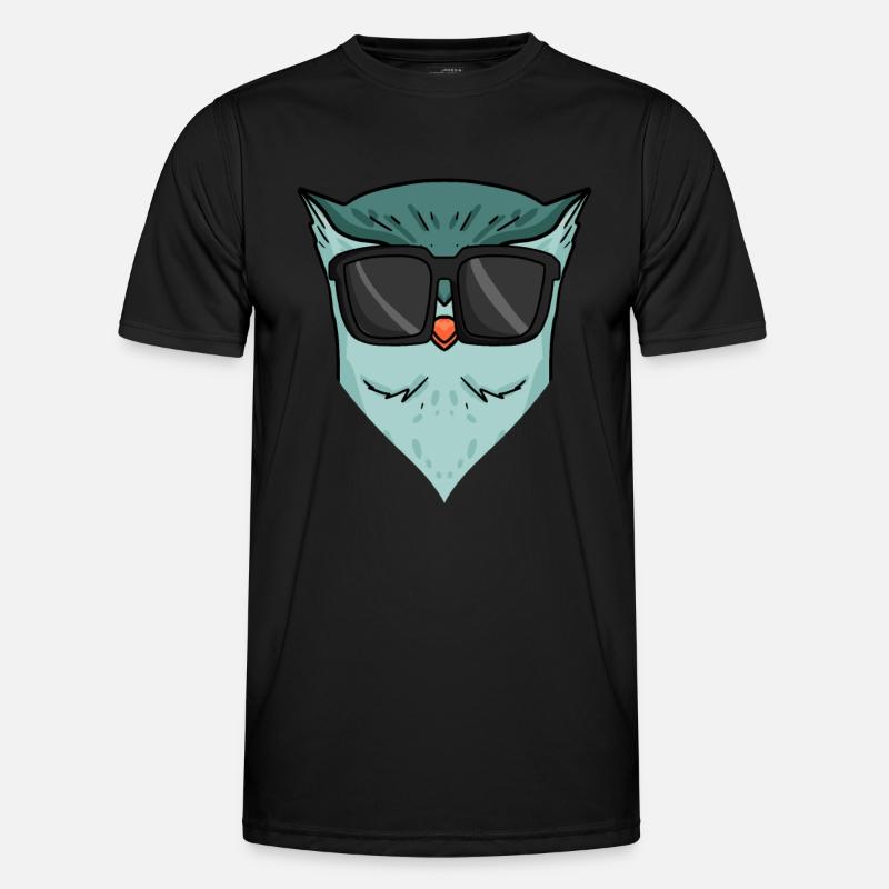 Coole Eule mit Sonnenbrille Männer Funktions-T-Shirt