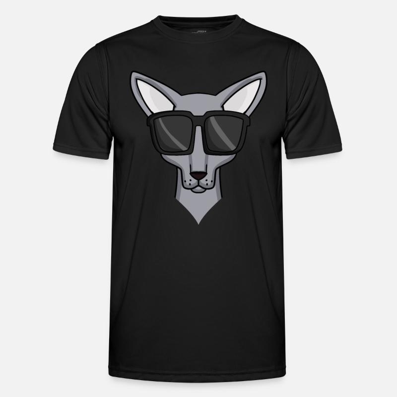 Sphynx Katze mit Sonnenbrille - Männer Funktions-T-Shirt - Schwarz