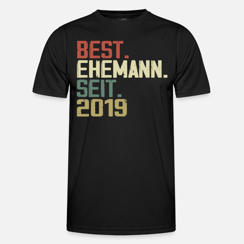 Best Ehemann Seit 2019 Geburtstagsgeschenk 2019 Männer Funktions-T-Shirt