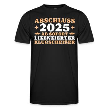 Abschluss bestanden 2025 Realschule - Männer Funktions-T-Shirt - Schwarz - Vorne - AI Model Male 178 dark (178cm)