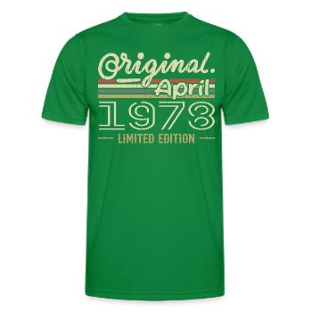 April 1978 47th Anniversary Gift April 1978 - Men's Functional T-Shirt - kelly green - Front - AI Model Male 178 dark (178cm)