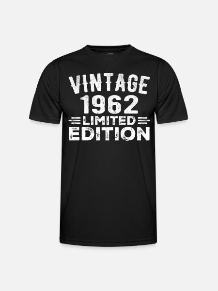 Anno di nascita 1962 Anno di nascita 1962 annata - Maglietta sportiva per uomo - nero