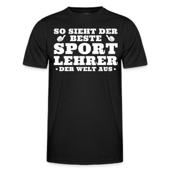 Lehrer Bester Sportlehrer der Welt - Männer Funktions-T-Shirt - Schwarz - Vorne - AI Model Male 178 dark (178cm)