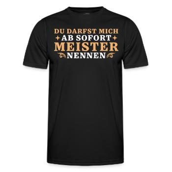 Handwerk Meister nennen Bestandene Meisterprüfung - Männer Funktions-T-Shirt - Schwarz - Vorne - AI Model Male 178 dark (178cm)