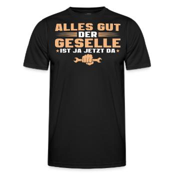 Kfz Mechatroniker Geselle - Männer Funktions-T-Shirt - Schwarz - Vorne - AI Model Male 178 dark (178cm)