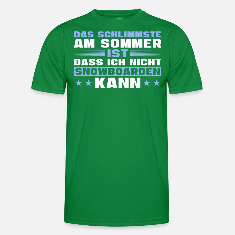 Snowboarden Das Schlimmste am Sommer Männer Funktions-T-Shirt